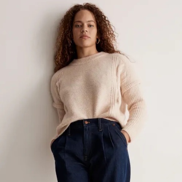 Madewell Sweaters - NWT Madewell Cable Havener Pullover Sweater - size M